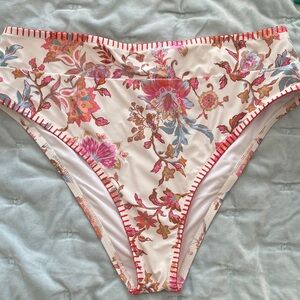 Cupshe Dreamy Garden Floral High-Waisted Bikini Bottoms